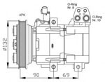 FC1299 Compressor, air conditioning 0K9A161450 OK9A161450A KIA CLARU 1996-